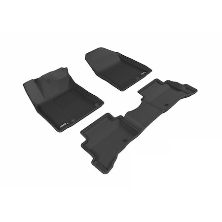 3D Maxpider R1 R2 Kagu Floor Mat for Hyundai Ioniq 2017, Black L1HY07801509