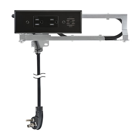 Docking Drawer Electrical Outlet 2 AC Black 15 Amps for Drawers 1514-160B