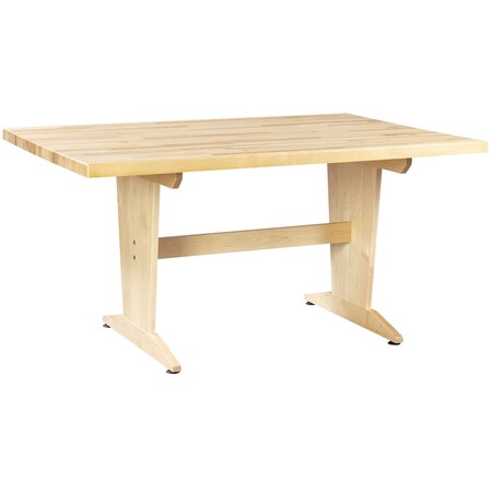 Diversified Spaces Rectangle Table, Planning, Solid Maple Top, 60" W, 44" L, 26" H, Maple, Maple PT-62M26