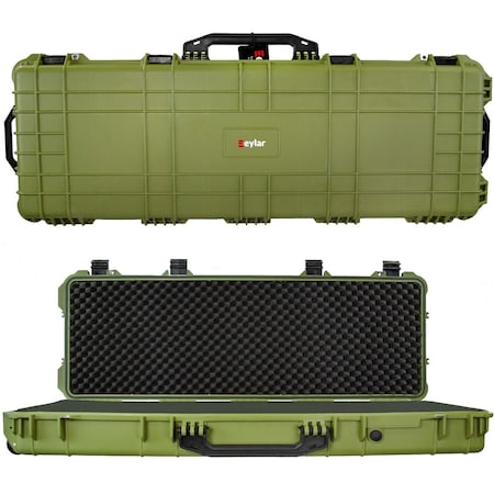Eylar 53in Roller Hard Rifle Case Waterproof w/ Foam Green SA00015-GRN