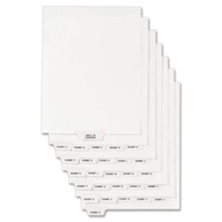 Workstationpro Divider, Exhibit I, Bottom Tab, 8.5 in. x 11 in, 25-PK, White, 25PK TH840631