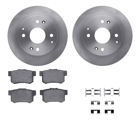 Dynamic Friction Co DFC Brake Rotor with 5000 Brake Pads and Hardware Kit 6512-58058