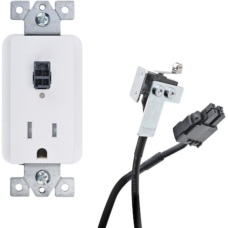 Docking Drawer Safety Interlock Outlet White 15 Amps W/ Switch 6015-1000W