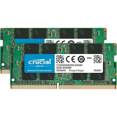 Micron CRUCIAL 32GB KIT (2X16GB) DDR4-3200 SODIMM CL22 (8GBIT/16GBIT) - DESIGNED TO HEL CT2K16G4SFRA32A