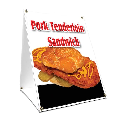 Signmission Pork Tenderloin Sandwich, 36 Inch x 24 Inch A-frame Yard Sign, Plastic Sign SBC-2436-Pork Tenderloin Sandwich