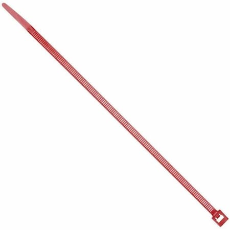 Dottie Cable Tie, 8 in L, 1.97 in Max Bundle Dia., Red, Nylon 6/6, 50 lb Strength, 100 PK DTP6