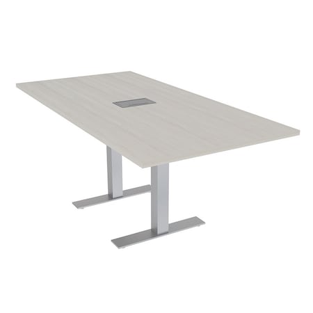 Skutchi Designs 6ft Rectangular Conference Table With Power | Harmony Series | 6 Person Meeting Room Table HAR-REC-36x72-T-K458-ESIL