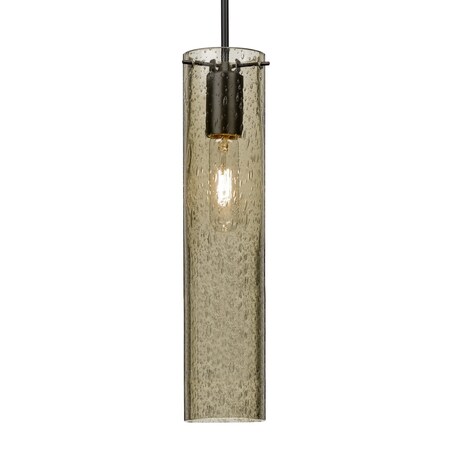 Besa Lighting Besa Juni 16 Pendant, Latte Bubble, Black Finish, 1x 60W MAX E26 Base 1JT-JUNI16LT-BK