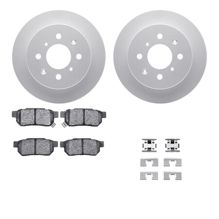 Dynamic Friction Co DFC GEOSPEC Coated Rotors with 5000 Brake Pads - Ceramic and Hardware 4512-59099