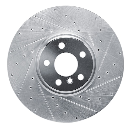 Dynamic Friction Co DFC Brake Rotor - Drilled and Slotted - Silver 631-31134D