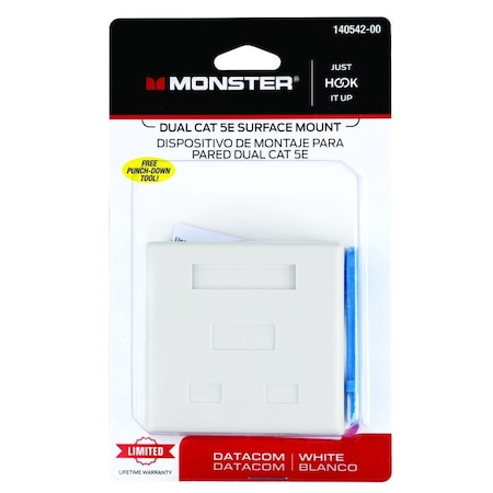 Monster Cable Just Hook It Up 0 ft. L Surface Mount Housing CAT 5E 140542-00
