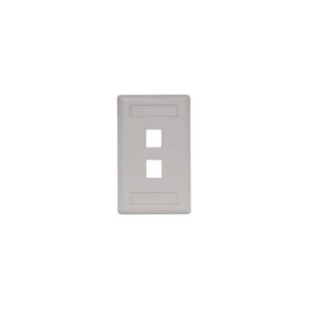 Hubbell Premise Wiring Hubbell 2-Socket IFP Faceplate - 2 x Socket(s) - 1-gang - Office White IFP12OW