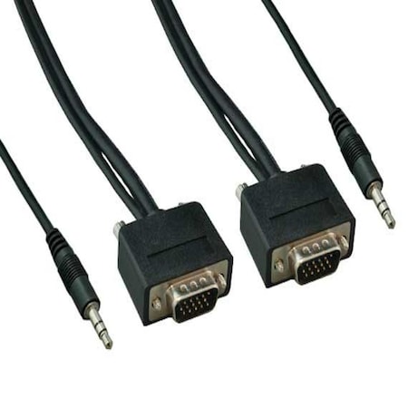 Sanoxy 6ft Slim SVGA HD15 M/M Monitor Cable with Stereo Audio SNX-CBL-LDR-MO116-1106