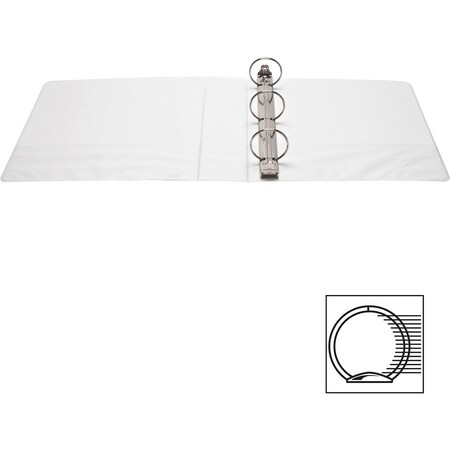 Business Source Ring Binder, White, Clear Sleeve BSN09957