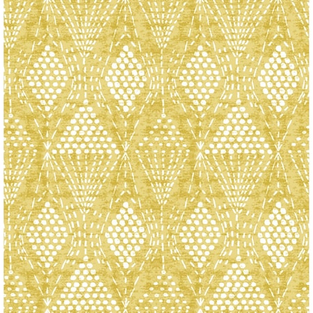 A-Street Prints Grady Yellow Dotted Geometric Wallpaper 4081-26321
