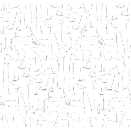 York Wallcoverings Vermillion Coast Silver Wallpaper ZM2844