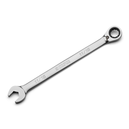 Capri Tools 11/16in. 120-Tooth Ultra-Smooth Reversible Ratcheting Combination Wrench, XL Long Series, SAE, 12Point CP15837