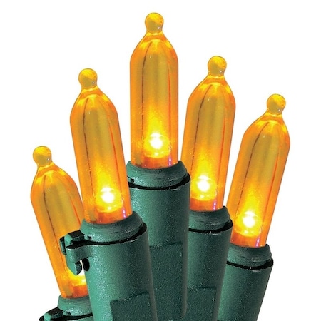 Hometown Holidays Light Set, Christmas, 120 V, 2.4 W, 50-Lamp, LED Lamp, Orange Lamp, 13.58 ft L U10E406G