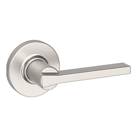 Kwikset Casey Lever with Round Rose Passage Door Lock with 6AL Latch and RCS Strike Satin Nickel Finish 200CSLRDT-15