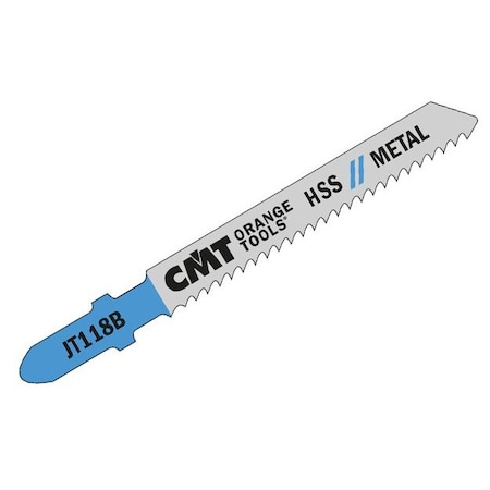 Cmt JIG SAW BLADES METAL/FINE STRAIGHT (HSS) 3inx 12TPI (5-PCS.) JT118B-5