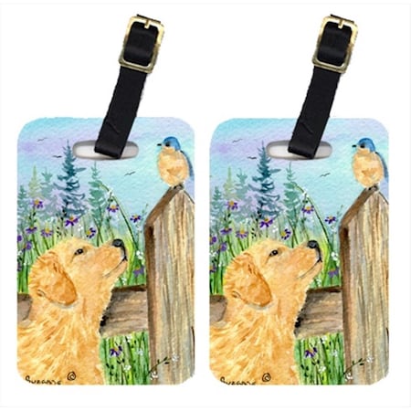 Carolines Treasures Golden Retriever Luggage Tag - Pair 2, 4 x 2.75 In. CA74262
