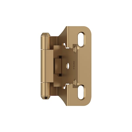 Amerock 1/4in 6mm Overlay Self Closing Partial Wrap Champagne Bronze Cabinet Hinge, 1 Pair BPR7566CZ