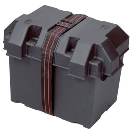 Auto Usa Strap Style Golf Cart Battery Box for GC-2 - Black AU3575497