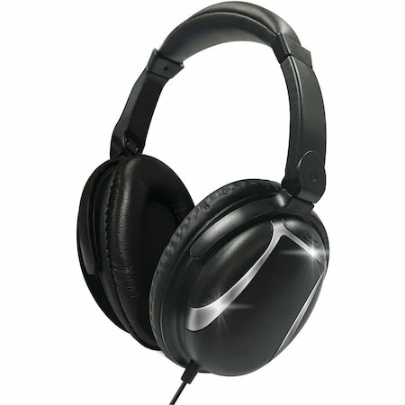 Maxell Headphone, w/ microphone, Bass 13, 3"Wx6-2/5"Lx7-1/4"H, BK 199840