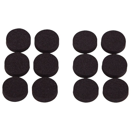 Prosource Furniture Pad, SBR, Black, 3/4 in Dia, 7/32 in Thick, Round FE-50720-PS