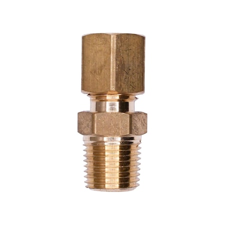 Auveco Brass Male Compression To Pipe Adapter 3/16in Tube 1/8in Pipe, 5PK 120