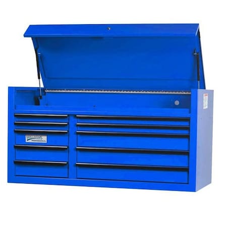 Williams Professional Top Chest, 10 Drawer, Blue, Steel, 55 in W x 24 in D x 28-1/2 in H JHWW55TC10BL