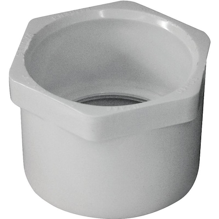 Lasco IPEX Reducing Bushing, 1-1/2 x 1-1/4 in, Spigot x Socket, White, SCH 40 Schedule, 150 psi Pressure 435656