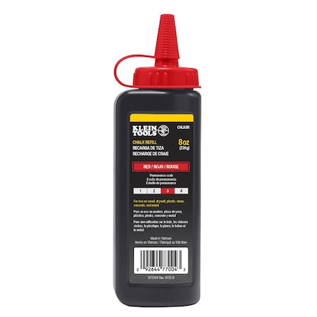 Klein Tools Chalk Refill, Red, 8-Ounce CHLK8R