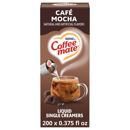 Coffee Mate Coffee-Mate Cafe Mocha Single Serve Liquid Creamer .375 oz. Cup, PK200 10050000351159