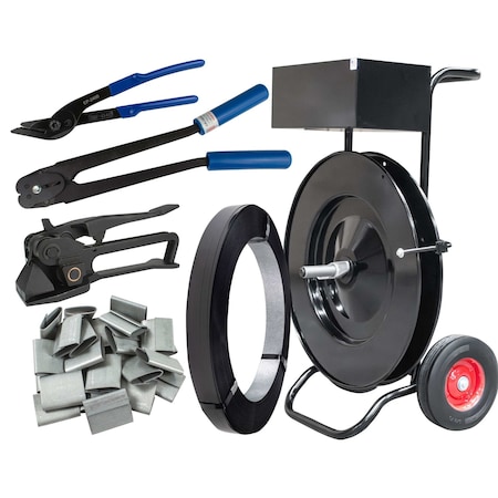 Encore Packaging Steel Heavy Duty Strapping Kit for 3/4", Pusher Seals for Round Loads S34KP4-03