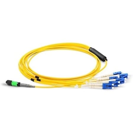 Axiom Mpo Female To 4 Lc Singlemode 9/125 Fiber Optic Breakout Cable MP8LCSMR7M-AX