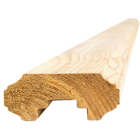 Real Wood Products 2''x4''x6 ' Western Red Cedar Fluted Deck Handrail D1202