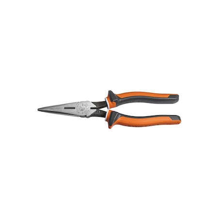 Klein Tools 8 49/64 in Long Nose Plier, Side Cutter Ergonomic Handle 203-8-EINS