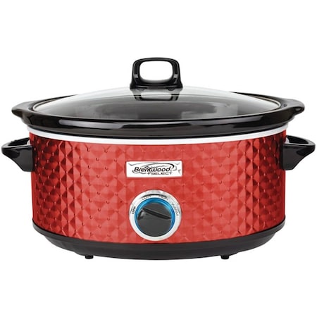 Brentwood Appliances 7 qt Slow Cooker - Red RA50075