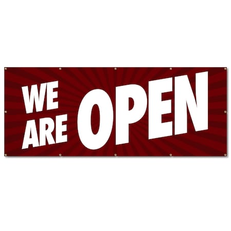 Signmission We Are Open, 48 Inch, Banner B-120-30431