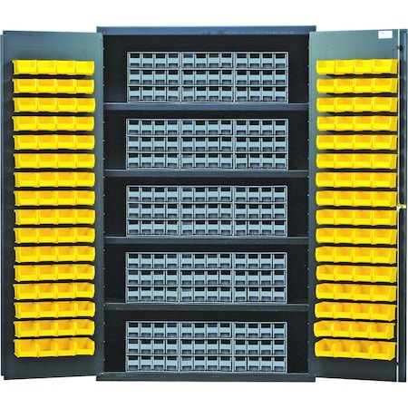 Quantum Storage Systems SPECIALTY CABINET W/15 QIC'S &180 YELLOW BINS QSC-QIC122YL
