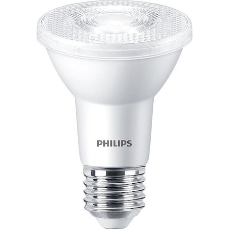 Philips Compact LED Lamp, 600 lm, 5.5 W, 120V 5.5PAR20/COR/F40/930/DIM/P/T20 6/1FB