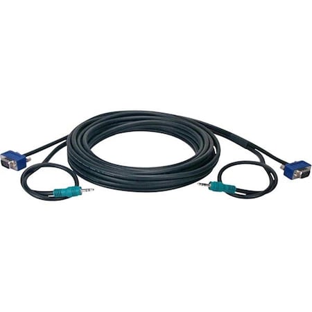 Qvs 10' High Performance Ultrathin Vga/Qxga Hdtv/Hd15 Cable With Audio CC388MA-10