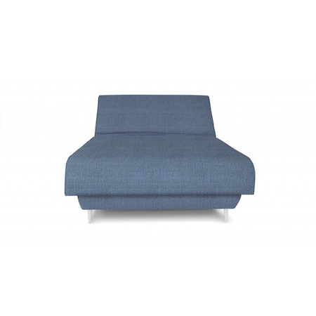 Homeroots Blue Jeans and Blue Full Adjustable Upholstered Polyester No Bed Frame with Mattress 483979