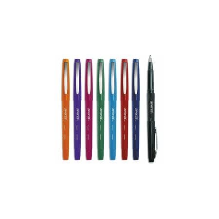 Universal Stick Porous Point Pen, Medium 0.7mm, Assorted Ink/Barrel, 8PK UNV50504