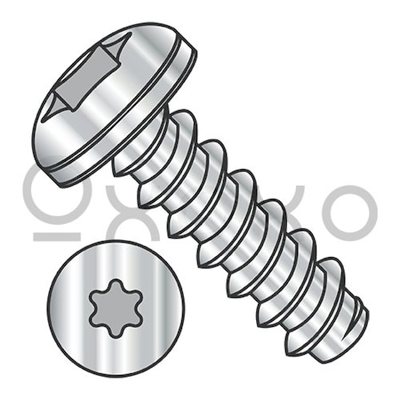 8-18X1/2 6 Lobe Pan Self Tapping Screw Type B Fully Threaded 18 8 Stainless Steel, 5000PK