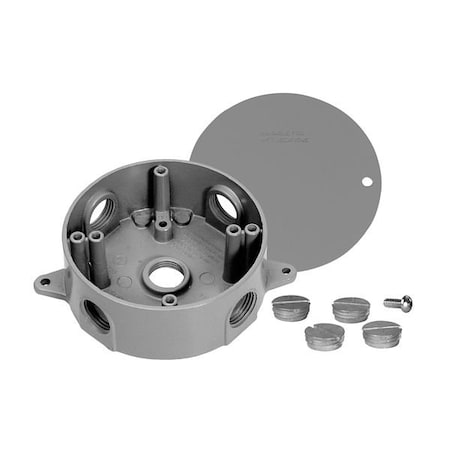 Crouse-Hinds Eaton Crouse-Hinds series weatherproof round outlet box, 24PK TP7147