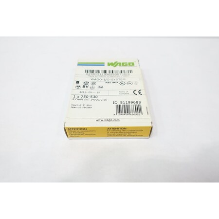 Wago I/O MODULE 8-CHAN OUT 24VDC 0.5A 51199688