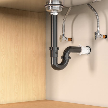 Keeney Mfg 1-1/2'' ODx12'' Black Plastic Tailpiece 10-12BK