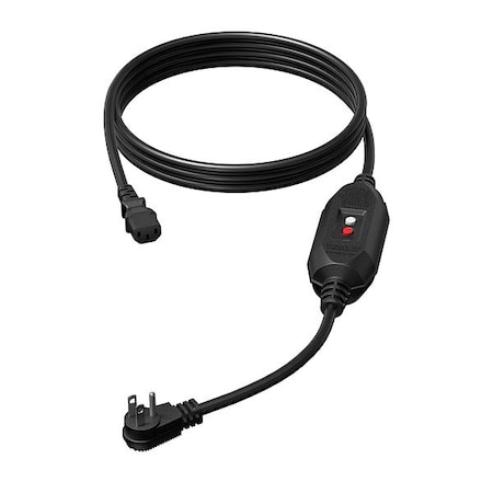 Zoro Select GFCI, Black, 10 ft, 1 Outlet, 16 AWG 875LE6